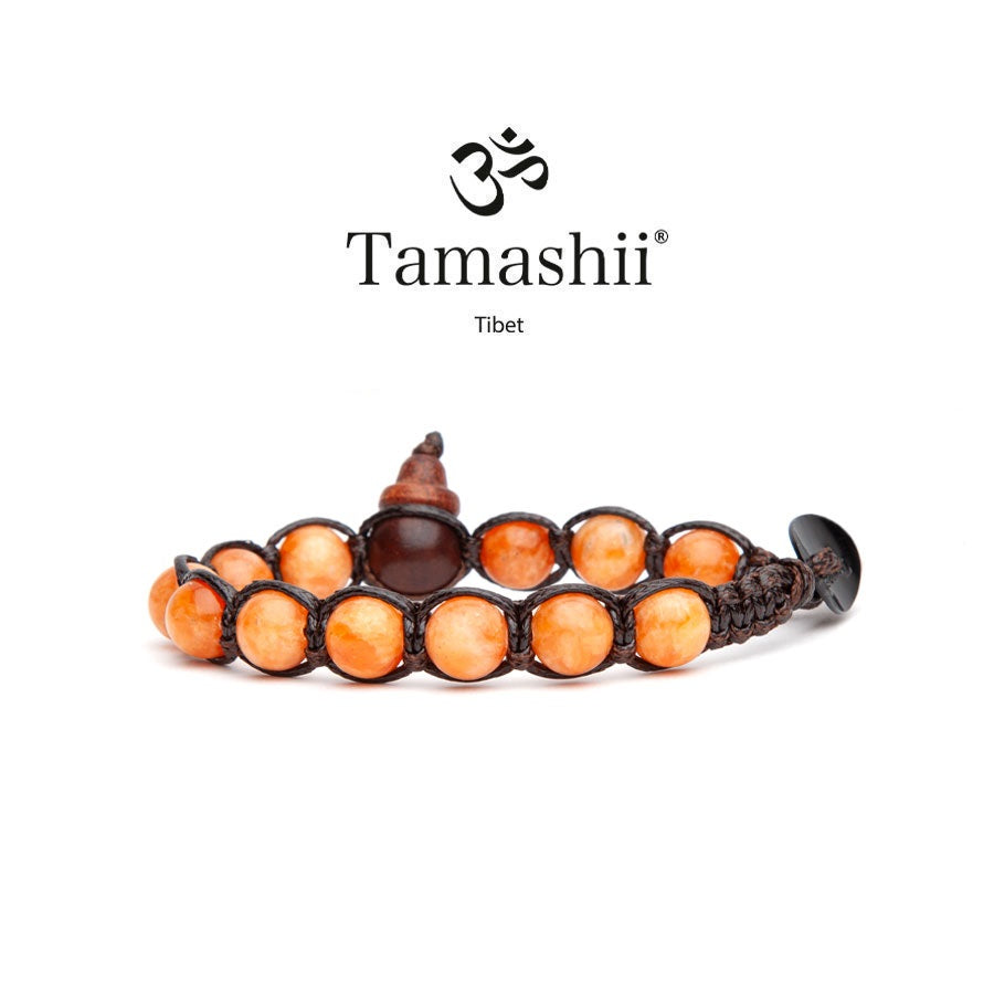 Tamashii Orange Calcite Bracciale 8mm BHS900-308