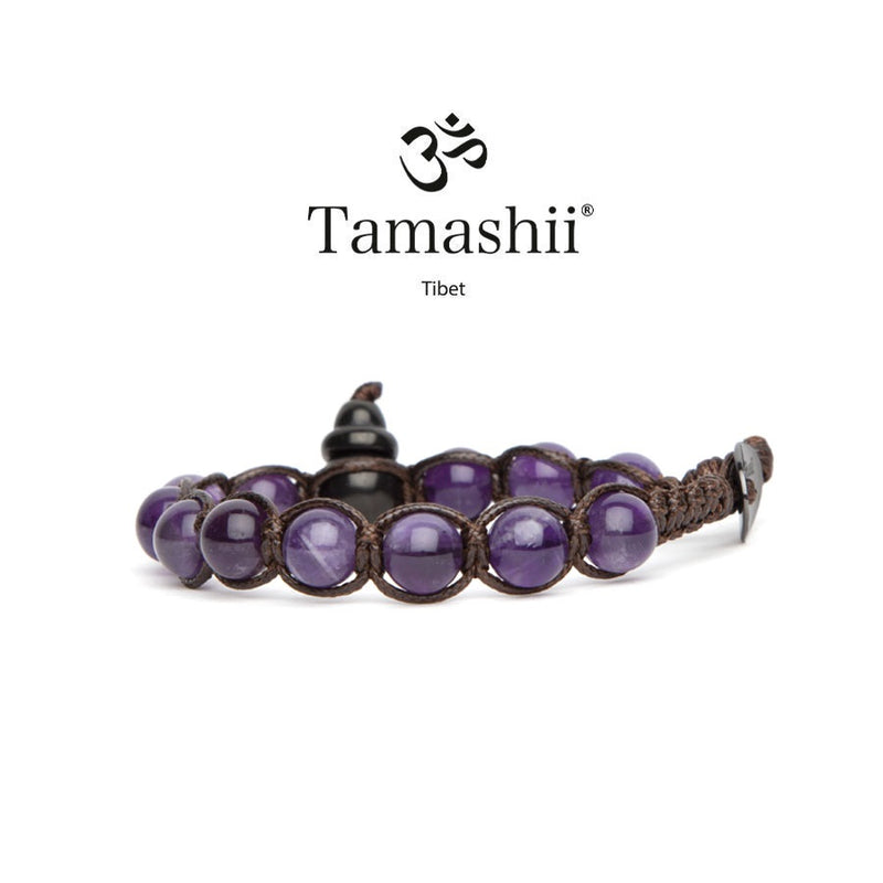 Tamashii Shungite Ametista Bracciale 8mm BHSS900-08