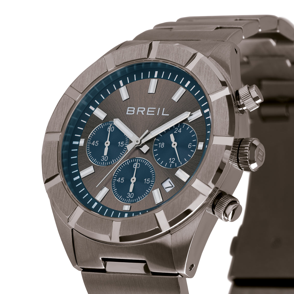 B 12 H Breil Chrono Acciaio Brunito TW2073