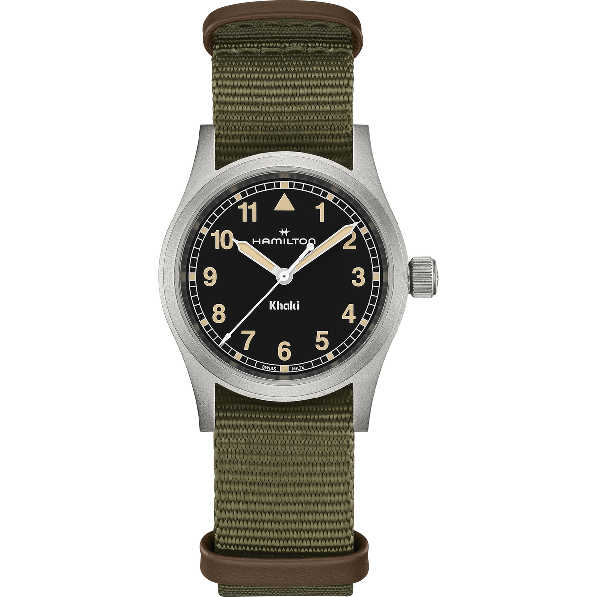 Khaki Field Quarz Nato Nero 38mm H69401930