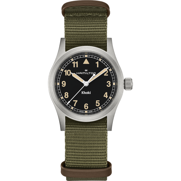 Khaki Field Quarz Nato Nero 38mm H69401930