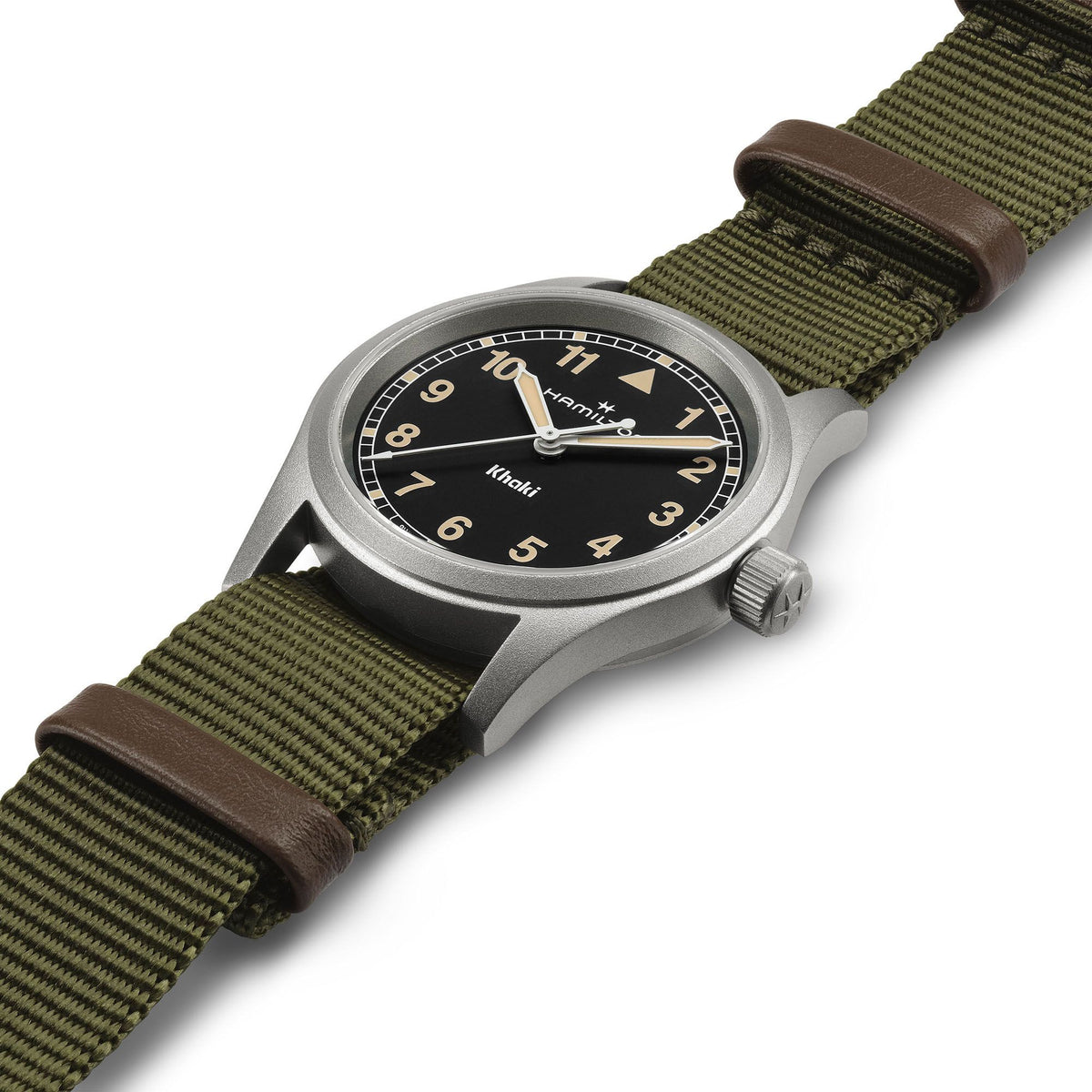 Khaki Field Quarz Nato Verde 33mm H69301930