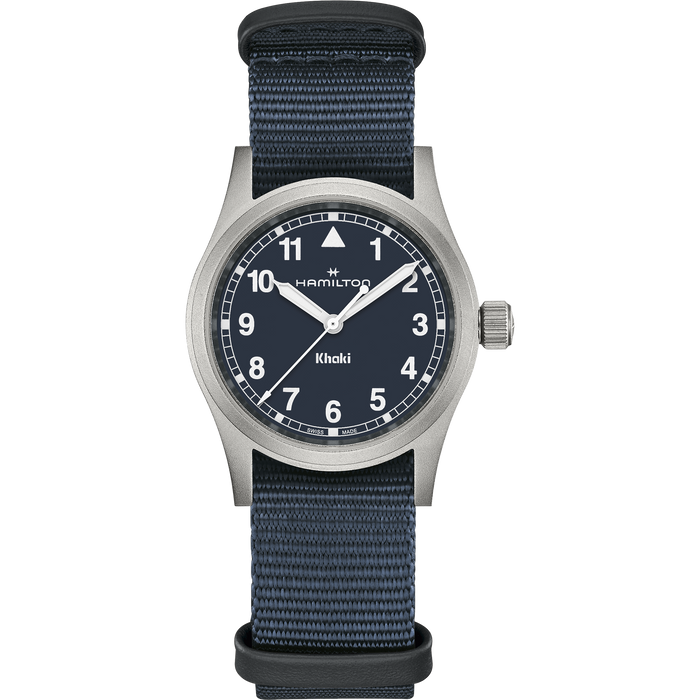 Khaki Field Quarz Nato Blu 33mm H69301940