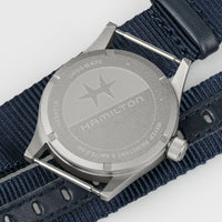 Khaki Field Quarz Nato Blu 33mm H69301940