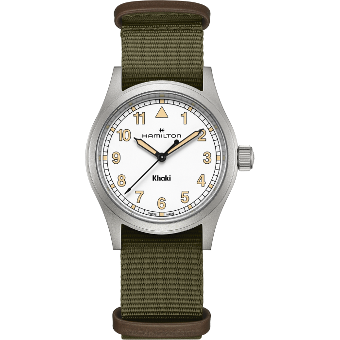 Khaki Field Quarz Nato Bianco 38mm H69401910