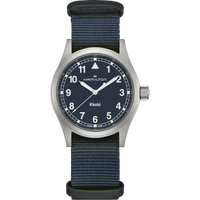 Khaki Field Quarz Nato Blu 38mm H69401940