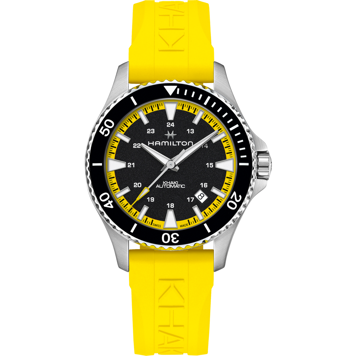 Khaki Navy Scuba Auto Giallo Hamilton H82395332