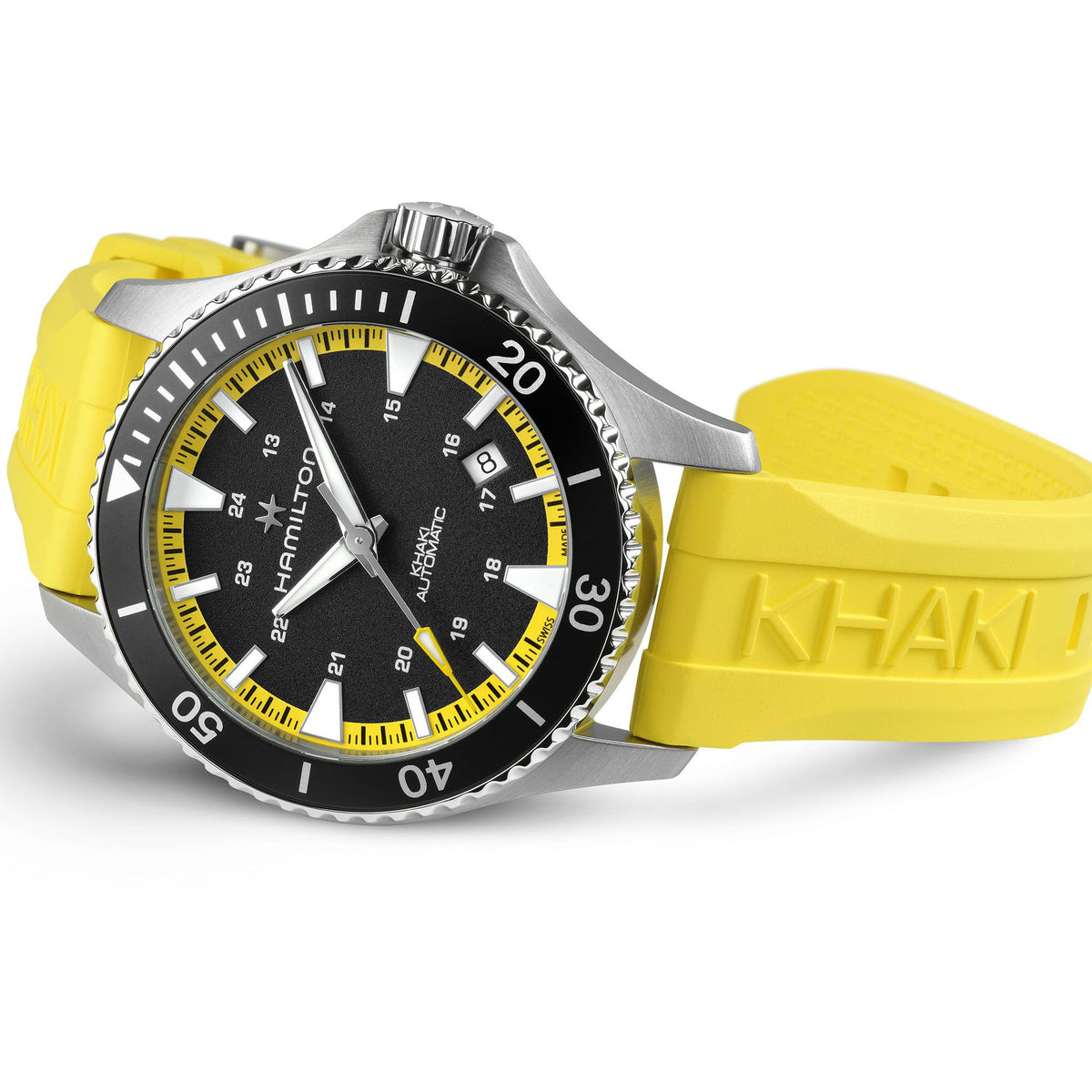 Khaki Navy Scuba Auto Giallo Hamilton H82395332