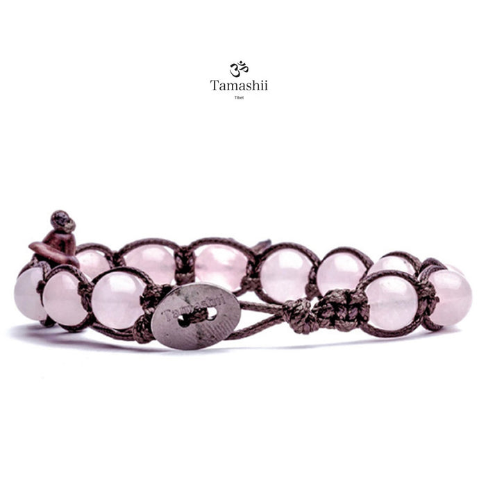 Quarzo Rosa Tamashii Bracciale 8mm BHS900-33 - Spallucci Gioielli