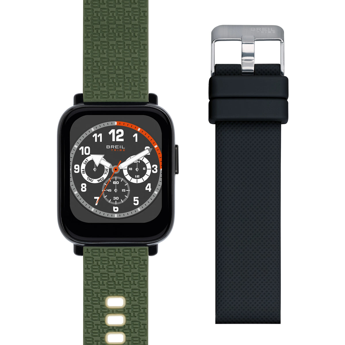 SBT-1 Smartwatch Breil Nero Doppio Cinturino Verde EW0609 - Spallucci Gioielli