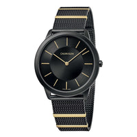 Minimal Ck Watch matt black con inserti dorati K3M514Z1 - Spallucci Gioielli